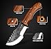 RISING CRAFTS 8.5 Inch Tracker Knife-Fixed Blade, Survival, Hunting, Full Tang, Tactical Knife-Handmade High Carbon Steel Skinning for Camping, Bushcrafting-Gift For Men