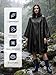 SaphiRose Lightweight Waterproof Rain Poncho for Adults with Hood Portable Rainwear for Outdoor Black