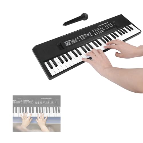 Clavier de Piano Portable à 54 Touches avec Microphone, 8 Tonalités, 6 Chansons Fonction Orgue électronique, Clavier de Piano 54 Touches Clavier Électronique Piano pour les débutants en musique - Les Beatles, Paul McCartney, John Lennon, RIngo Starr, George Harrison Clavier de Piano Portable à 54 Touches avec Microphone, 8 Tonalités, 6 Chansons Fonction Orgue électronique, Clavier de Piano 54 Touches Clavier Électronique Piano pour les débutants en musique
