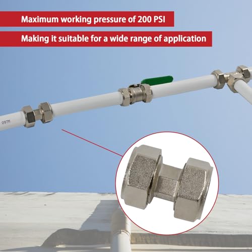 M8022 Union Fitting for RapidAir Maxline 3/4 Inch Tubing Hose Piping Rapid Air System Fittings