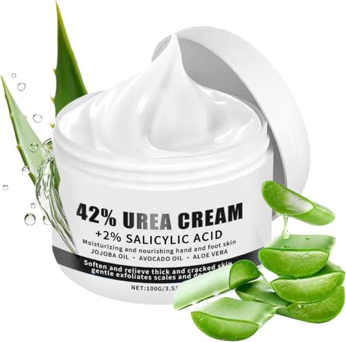 Urea Cream 42% plus Salicylic Acid 2% Foot & Hand Urea Lotion for Dry Cracked Heels Feet Knees Elbows Foot Dead Skin Cuticle Callus Remover Toenail Softener