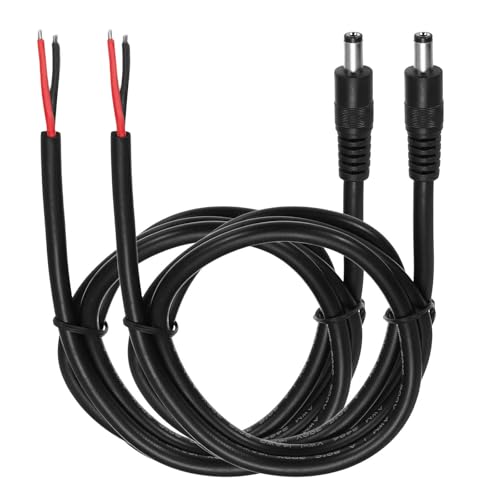 Cable de alimentación CC macho a cable desnudo Meccanixity para tira LED y circuito CCTV