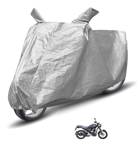 Image of Auto Hub Waterproof Bike Cover Compatible with Yamaha Fzx Dustproof, UV Protection Two Wheeler Bike Fzx Cover - Metallic Silver