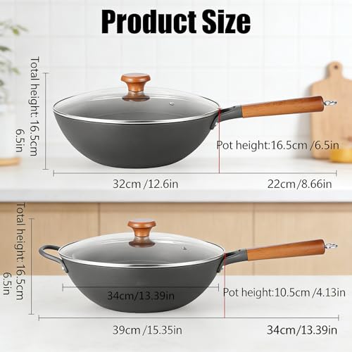 Titanium Wok, Titanium Pan con Tapa 13.39 in miniatura 2