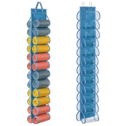 Lirex Hanging Yoga Legging Storage Organizer with 24 Pockets, Foldable Oxford Cloth Hanging Closet...
