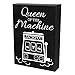 JennyGems Casino Gifts, Queen of the Machine Wooden Sign, Slot Machine Sign, Shelf Decor and Wall Hanging, Made in USA