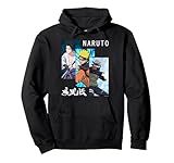 Naruto Shippuden 3 paneles y kanji Sudadera con Capucha
