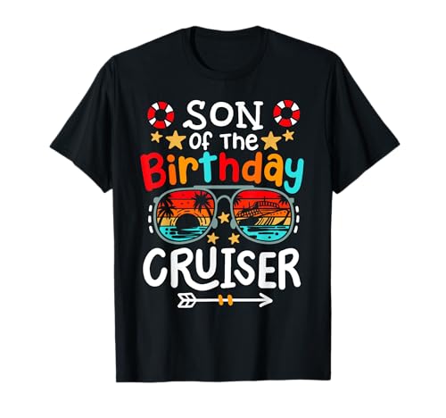 Hijo del crucero de cumpleaños divertido family cruise squad boys camiseta