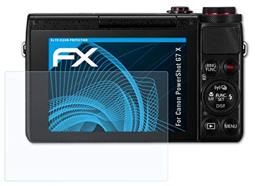 atFoliX Screen Protection Film compatible with Canon PowerShot G7 X Screen Protector, ultra-clear FX Protective Film (3X)