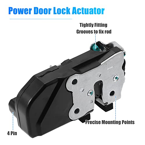 Image of X AUTOHAUX Rear Right Side Door Latch Lock Actuator Assembly for Dodge for Ram 1500 2002-2008 for Ram 2500 2003-2010 931-645 55276794AB 55276794AC