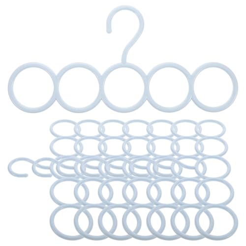 MUCKLILY 8 Pcs Scarf Hanger Organizer Space Saving Belt and Tie Hook for Closet Storage for Scarves Shawls Belts and Leggings Stylish and Versatile Accessory Holder