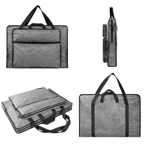 Oaygat Art Portfolio Bag Artist Drawing Board Bag Waterproof Art Carry Case with Handles Portable Sketch Pad Bag Tote Bag Organiser Painting Storage Bag for Palette Brushes Paints Pencils Artwork - Image 2