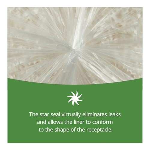 Image of Stout by Envision Clear LLDPE ProPerformance Coreless Bags, 33 inch X 39 inch, 33 Gallon Capacity, .8 Mil thick, 125 Bags, Made in the USA (STO-L3339C70)
