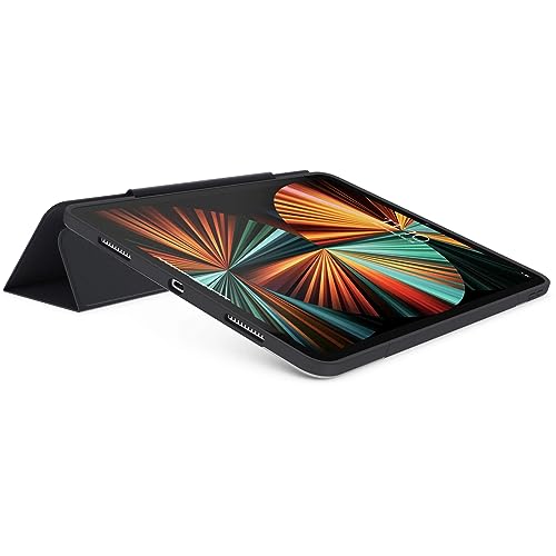 Image of OtterBox - Symmetry Series 360 Elite Case for 12.9 inch iPad Pro 3rd-6th Gen, Scratch-Resistant Tablet Case with Folio and Apple Pencil Holder (Scholar Grey)