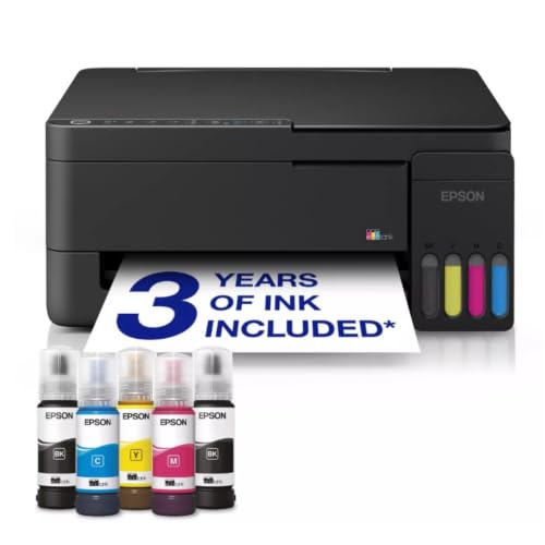 Epson EcoTank L3351 Printer | Perfect for Home Use | Wireless | A4 | Print, Copy, Scan | Includes up to 3 Years of Ink