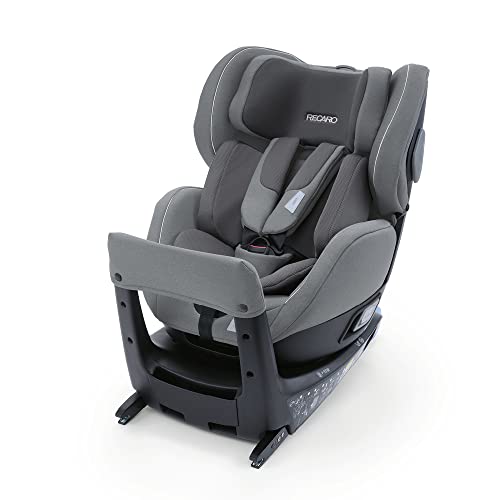 RECARO Kids, Salia, i-Size, Reboarder per neonati, Semplice da usare, Protezioni Laterali, Soffice riduttore, Poggiatesta Regolabile, Cinturine integrate, Safety System 4 stelle, Prime Silent Grey
