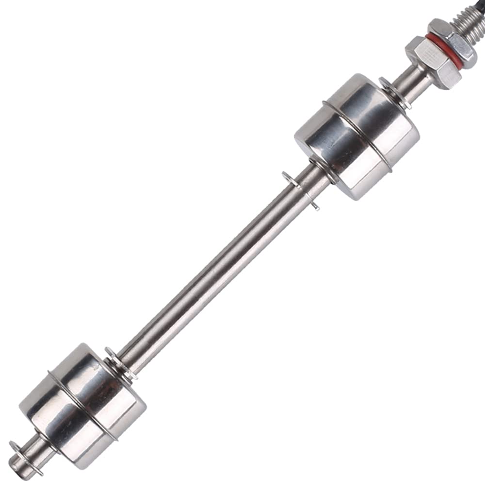 Tiardey 200mm 220v Double Ball Stainless Steel Float Switch for Water Pump Tank Swim Pool Garden Pond Liquid Water Level Sensor