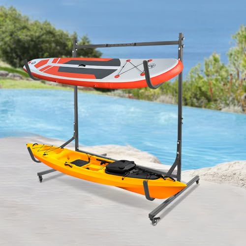 Ongniong Free Standing Kayak Rack for 2, 51-67