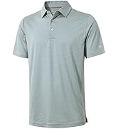 Mens Golf Shirt Moisture Wicking Dry Fit Performance Sport Short Sleeve Striped Golf Polo Shirts ...