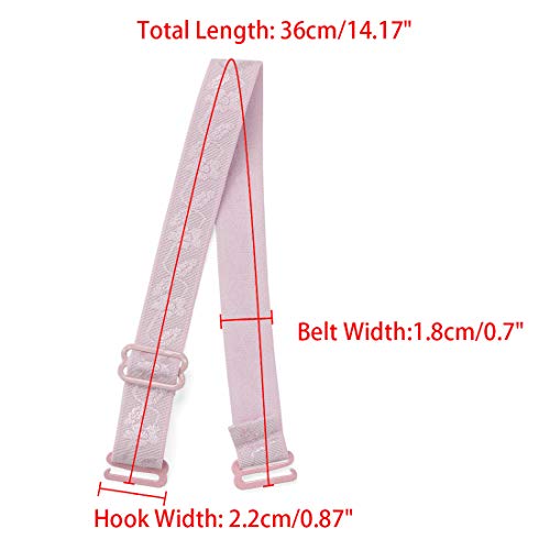Image of uxcell 2 Pair 10 /12 /15 /18 /20mm Width Stretchable Shoulder Bra Straps Adjustable Elastic Straps for Women