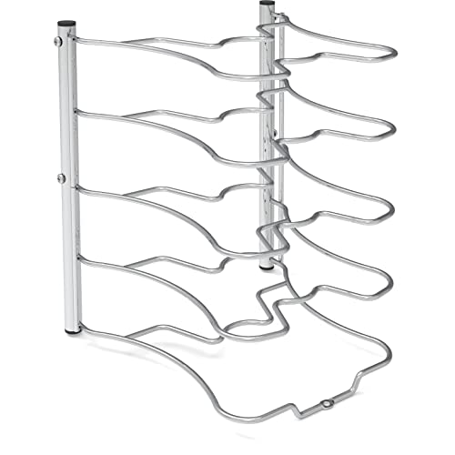 Simplehouseware Cabinet Pantry Pot And Pan Organizer Holder Rack Holder, Chrome #TOP1