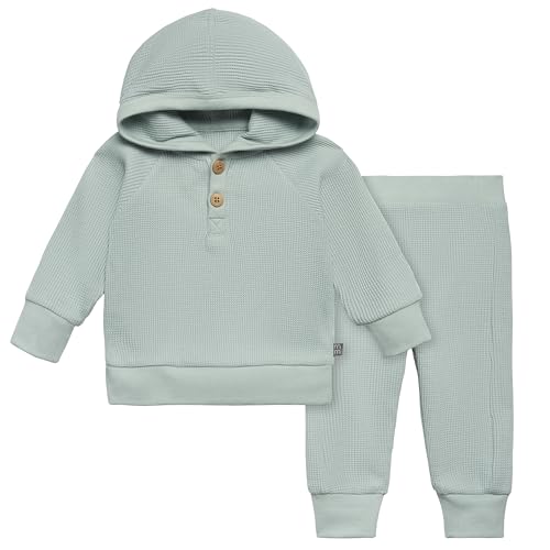 Image of Modern Moments by Gerber Baby Girls' Mini-Waffle 2-piece Hoodie and Pant Set