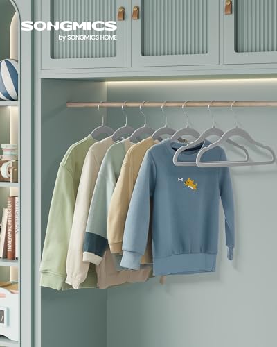 SONGMICS 50er Set Kinderkleiderbügel, Samt, platzsparend, rutschfest – Ansicht 2