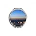 Sand Splendid Natural Scenery Hand Compact Mirror Round Portable Pocket Glass