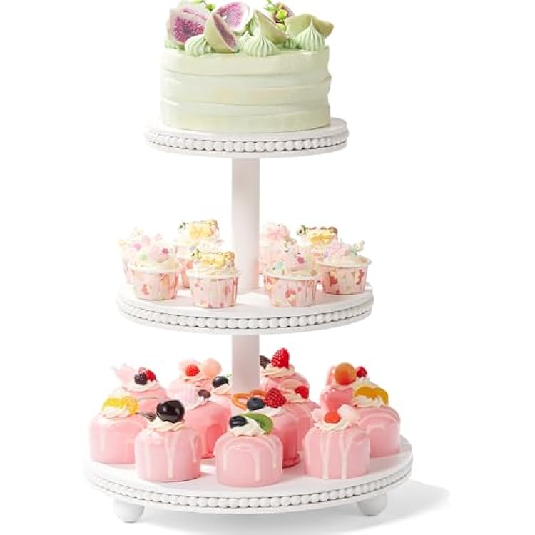 Yangbaga Tier Cupcake Stand Round,Wood Cupcake Bulgaria Ubuy