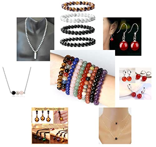 60pcs 6mm Labradorite Beads Natural Gemstone Beads Round Loose Beads for Jewelry Making