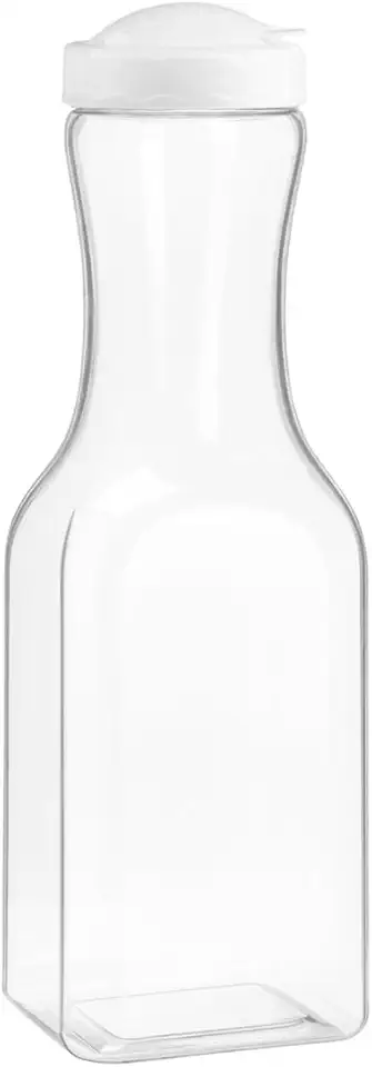 Garrafa Geladeira Pega Fácil 1,8 Litros Plástica Jarra Suco Água Tampa Prática (Branco)