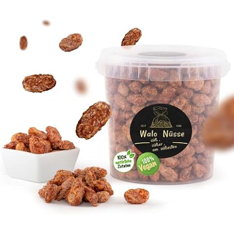 Walo Nüsse® - Gebrannte Mandeln 750g - Der Klassiker mit wenig Zucker - Vegan Cover