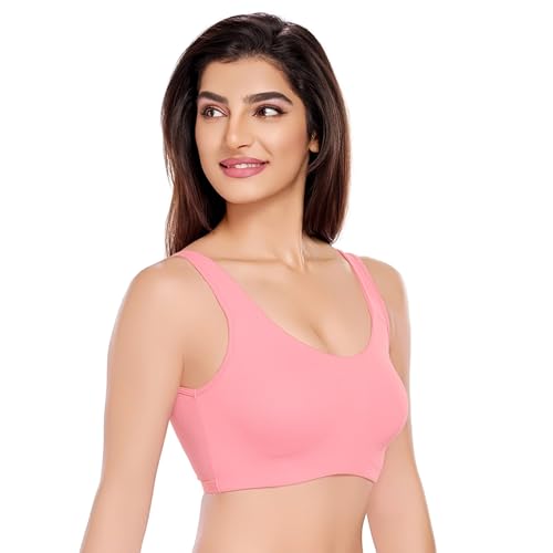 Image of juliet Non Padded Full Coverage Sports Bra for Women | Slip on Bra | Low Impact High Coverage Wireless Support Sports Bra JS 90