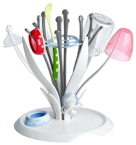 NUK 10256311 MultiDry Trockenständer praktisches von bis zu 6 Flaschen und Zubehör, BPA frei