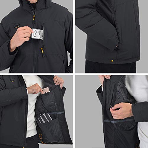 image for HARD LAND Men's Ski Jacket Down Insulated Waterproof Winter Jacket Win