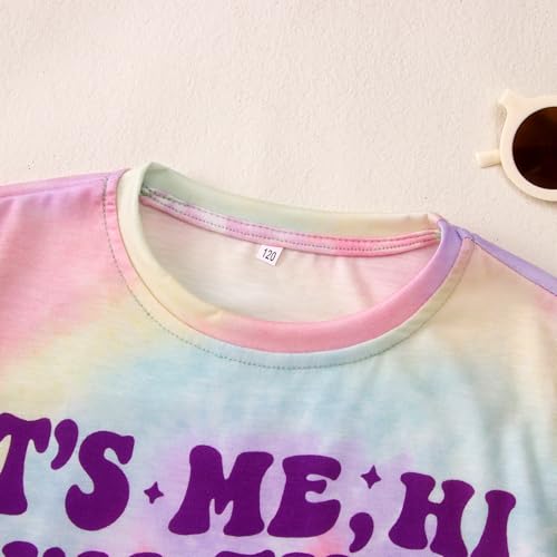 Image of Its Me Hi Im The Birthday Girl Shirts Kid Girl Birthday T-Shirt Outfit B-Day Party Tie Dye Short Sleeve Tee Top 6-12Y