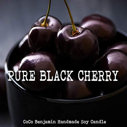 100% Soy, Highly Scented, Hand Poured Soy Candle, 8.1 Oz (Pure Black Cherry) #TOP1