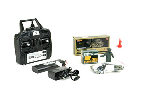 RC Panzer mit Schussfunktion ferngsteuert German Leopard 2A6 Heng Long 1:16 mit R&S, Metallgetriebe (Stahl) und Metallketten -2,4Ghz -V 7.0 - PRO