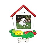 Personalized Dog House Frame Christmas Tree Ornament 2021 - Generic Picture Display Bone Dangling Breed Neutral Faithful Furever Fluffy Aww Remembrance Memorial Gift Year - Free Customization
