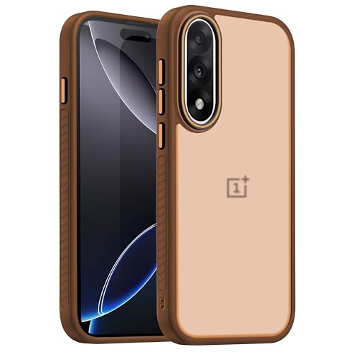 Image of V-TAN Back Cover for Oneplus Nord 5 Compatible Case, Matte Finish Transparent Case, TPU, Camera Protective Shockproof Cover (Brown)