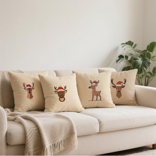 Taie d'oreiller decoratif 35 x 35 cm creme pour le lit ou les assises de jardin printanier - 5