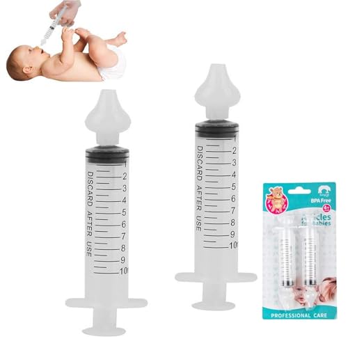 Image of Nasal Irrigator for Baby,Syringe Nasal Irrigator,10ml Nasal Irrigator Portable Infant Nose Cleaner Nose Aspirator for Baby Fast All Natural Relief-Nasal Irrigation /Nasal Spray（White）