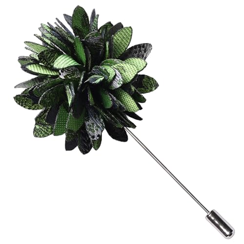 Image of GUSLESON 3.15 inch(8cm) Mens Floral Tie and Lapel Pin Necktie Hankerchief Cufflinks Set for Men