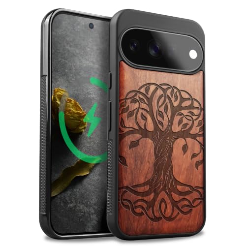 Coque de compatible Magsafe Google Pixel 11 coque antichoc bois rosé