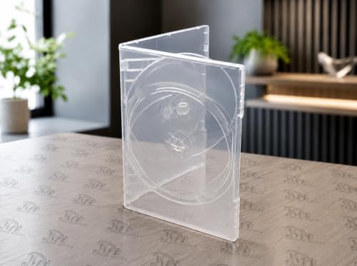 Estuches multi DVD 14 mm transparentes portadiseños para guardar 5 discos compactos