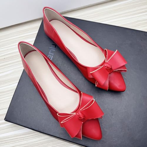Image of SAILING LU Women's Bow-Knot Pointed Toe Ballet Flats
