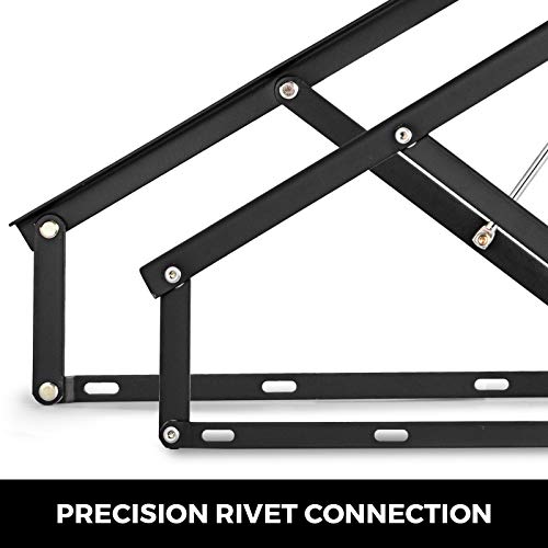 Vevor Set met twee scharnieren voor boksspringbedden met twee veren, 1,5 x 2 m lang, hefsysteem met schokdempers, scharnier voor bed, opslag, zuigers voor bedden, zwart - Afbeelding 7