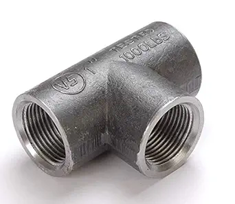 VS Steel TEE Forged 1000 LBS Black Size 4mm, 8mm, 10mm, 15mm, 20mm, 25mm, 32mm, 40 mm, 50mm, 65mm, 80mm (Tee-Forged-1000-3/8