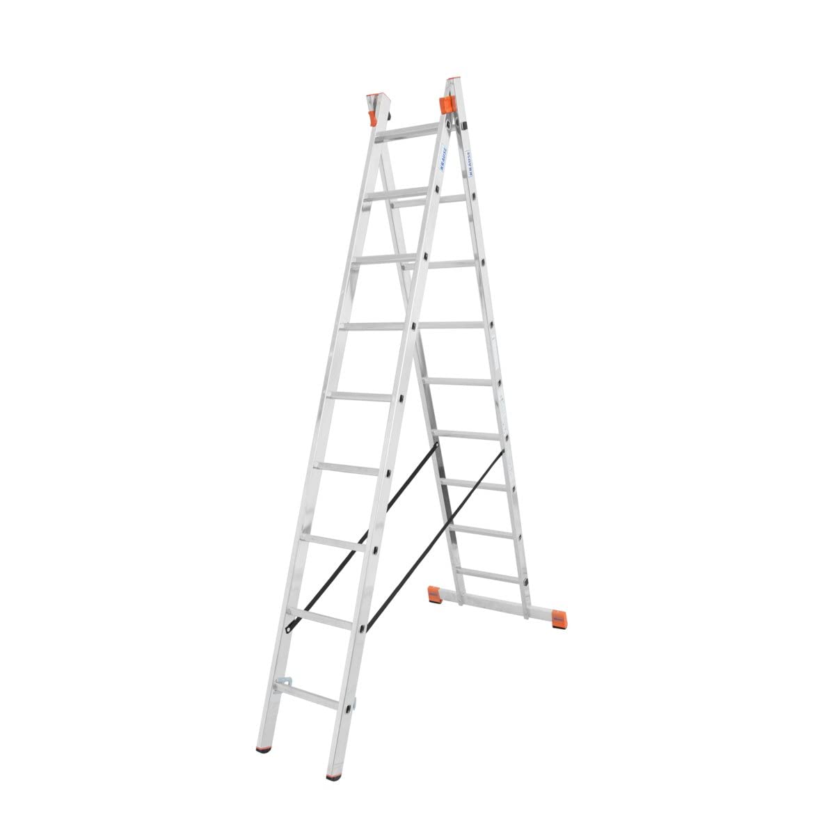 Krause Vielzweck MehrzweckLeiter Dubilo® 2x9 | 2x12 Sprossen Stehleiter Bockleiter, Sprossenzahl:2 x 9 Sprossen