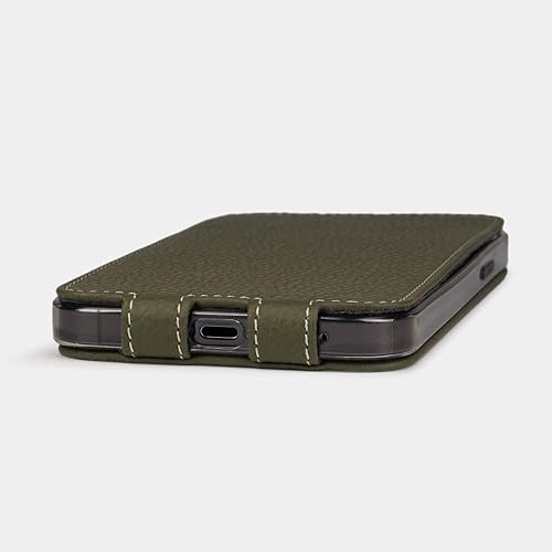 Miniatura 4 de Marcel Robert - Funda de piel tipo cartera para iPhone 14 Plus - Modelo patentado - Ultra fina - Fabricada en Francia -  Verde
